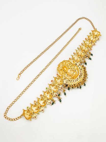 Aadita South Indian Style Temple Motif Bridal Vaddanam Kamarbandh
