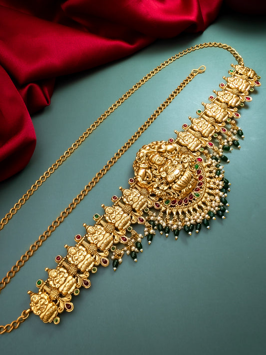 Aadita South Indian Style Temple Motif Bridal Vaddanam Kamarbandh