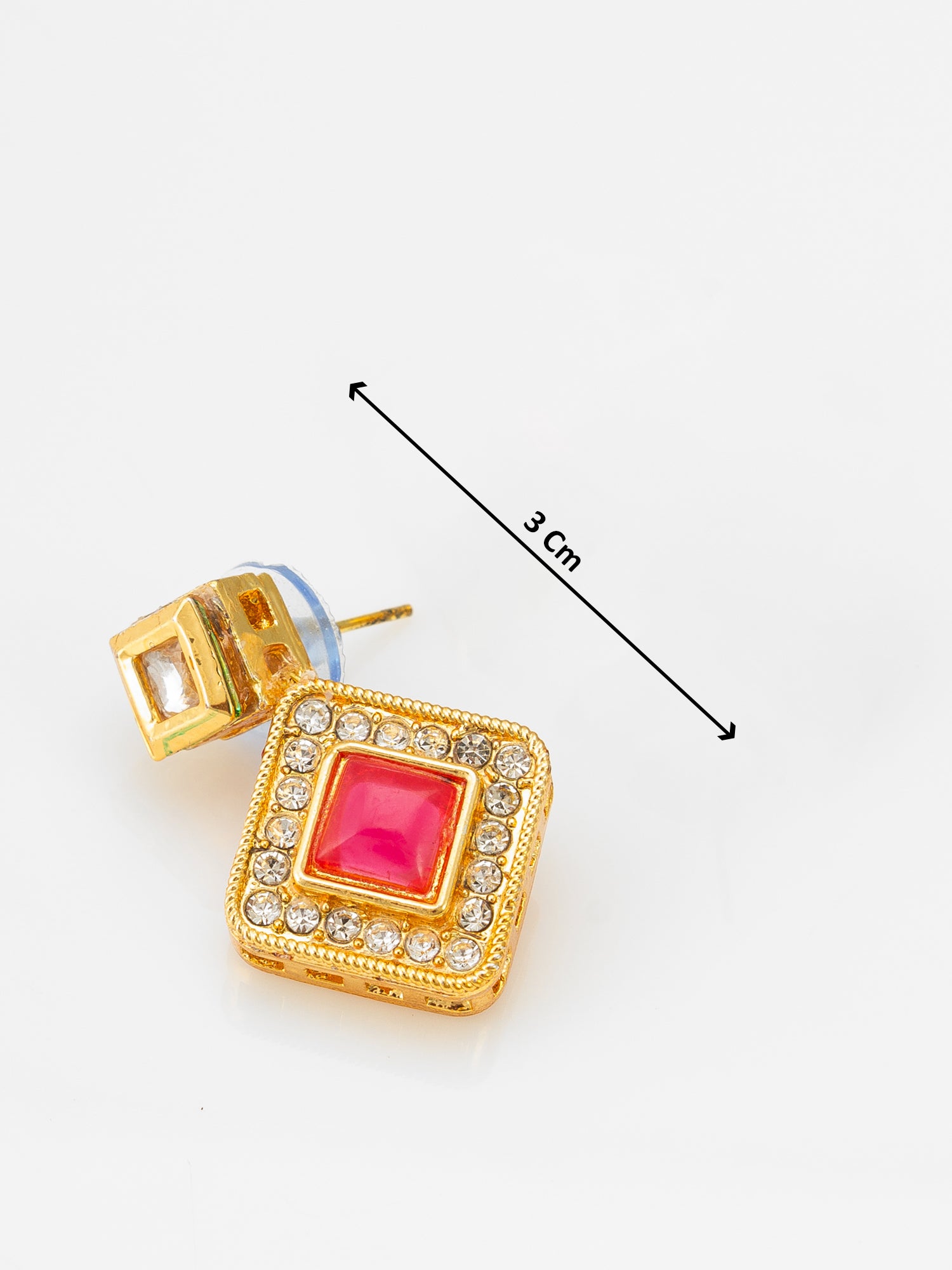 Aadita Ruby Pink Square Mangalsutra Set