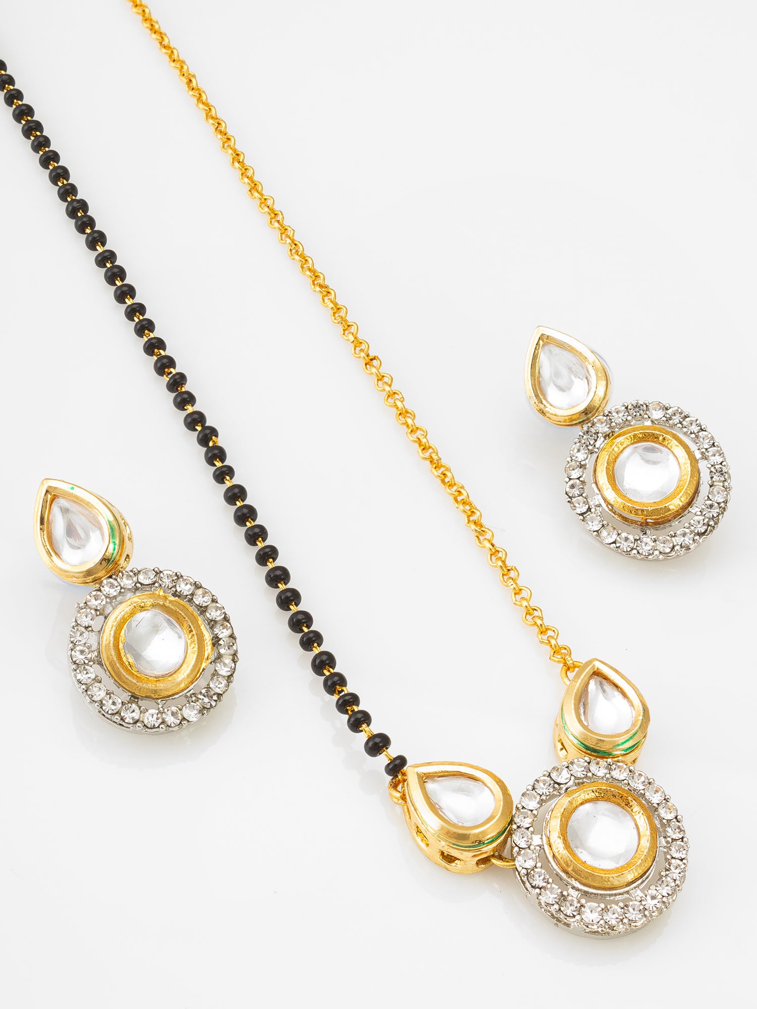 Aadita Pear-Top Circular Mangalsutra Set