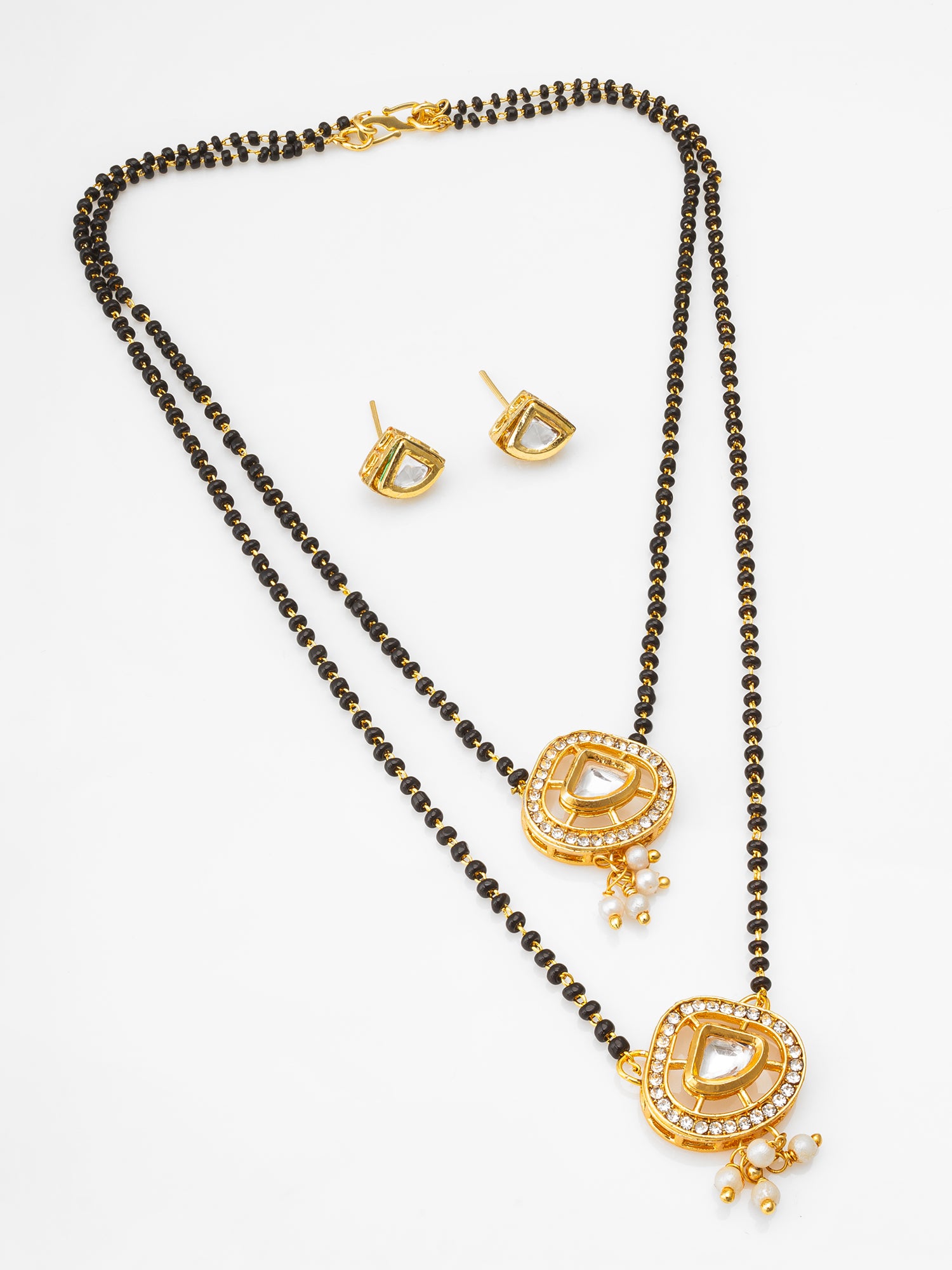 Aadita Traditional Polki Studded Mangalsutra Set