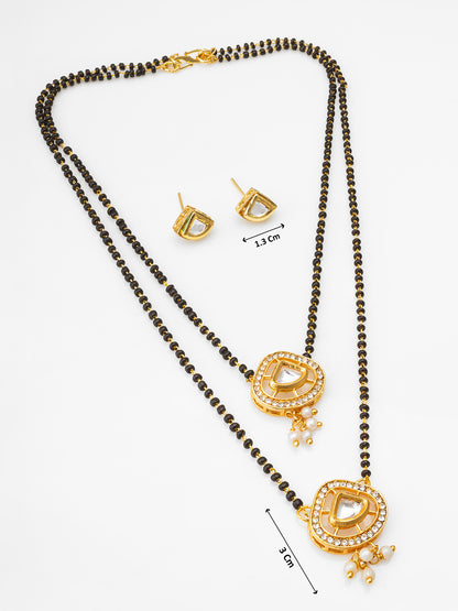 Aadita Traditional Polki Studded Mangalsutra Set