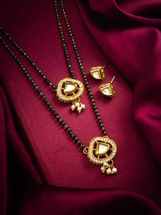 Aadita Traditional Polki Studded Mangalsutra Set