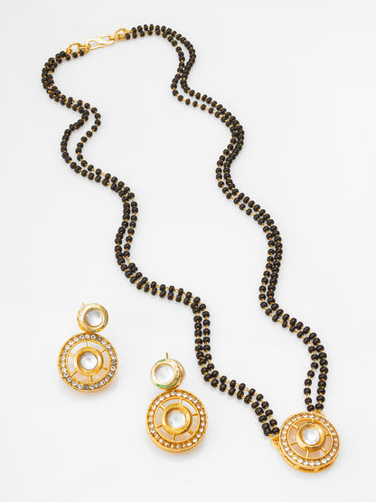 Aadita Contemporary Circular Halo Mangalsutra Set