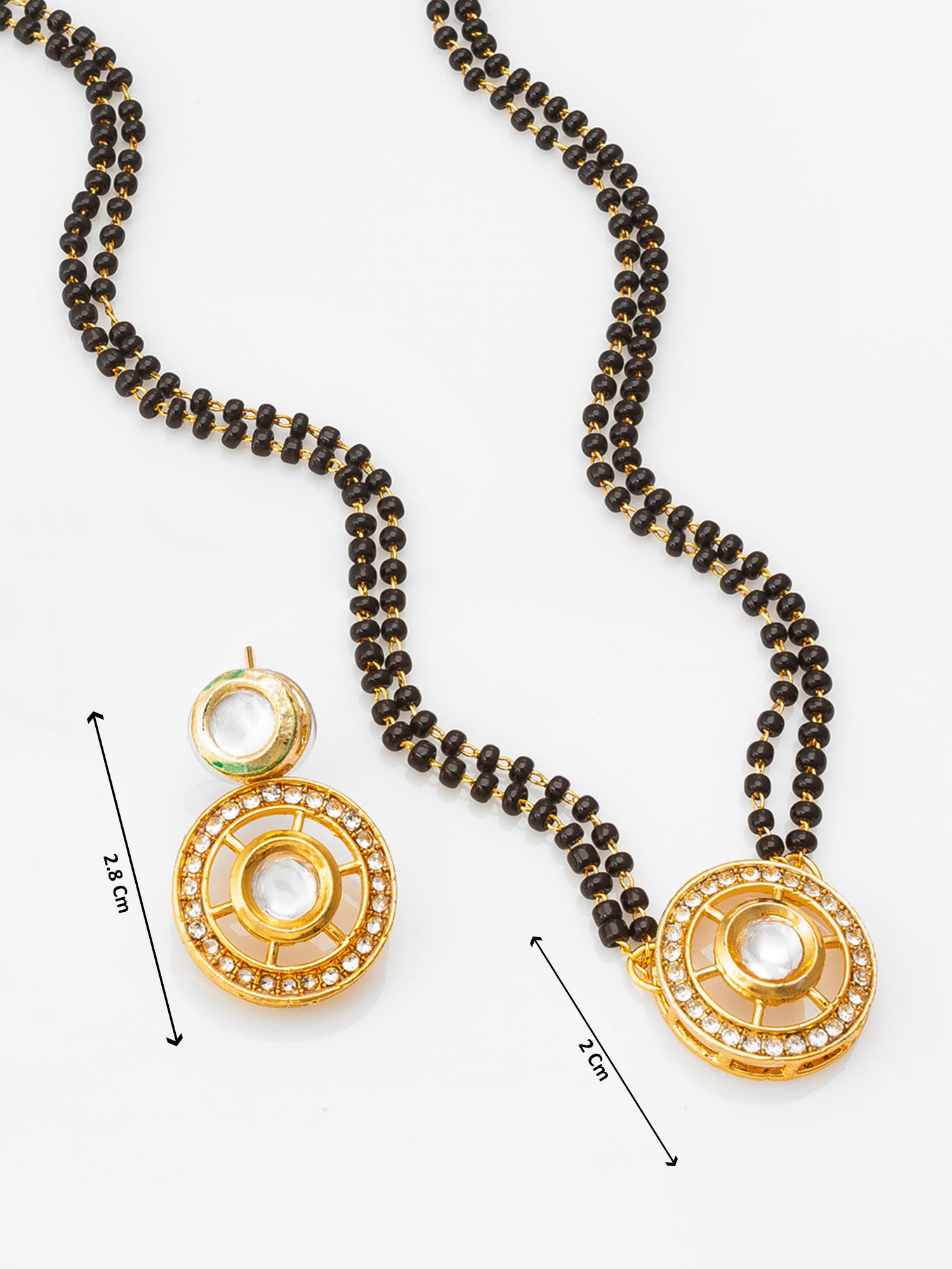 Aadita Contemporary Circular Halo Mangalsutra Set