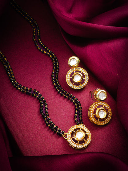 Aadita Contemporary Circular Halo Mangalsutra Set