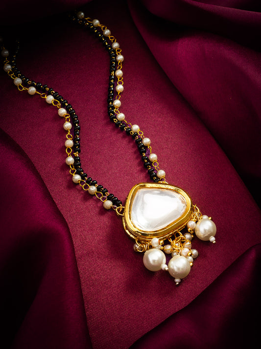 Aadita Ornate Pearl and Polki Mangalsutra