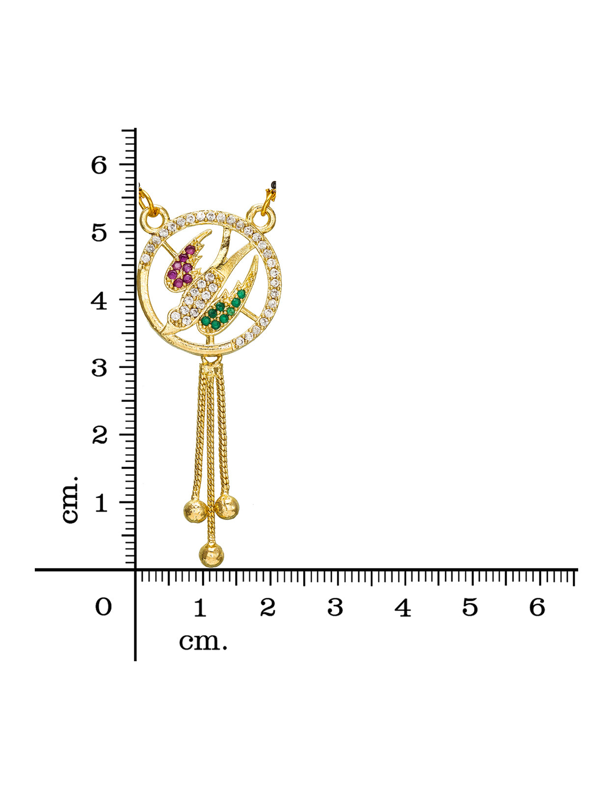 Aadita Gold Plated Floral Leaf Motif Mangalsutra