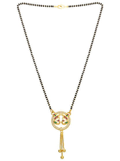 Aadita Twin Peacock Design Mangalsutra