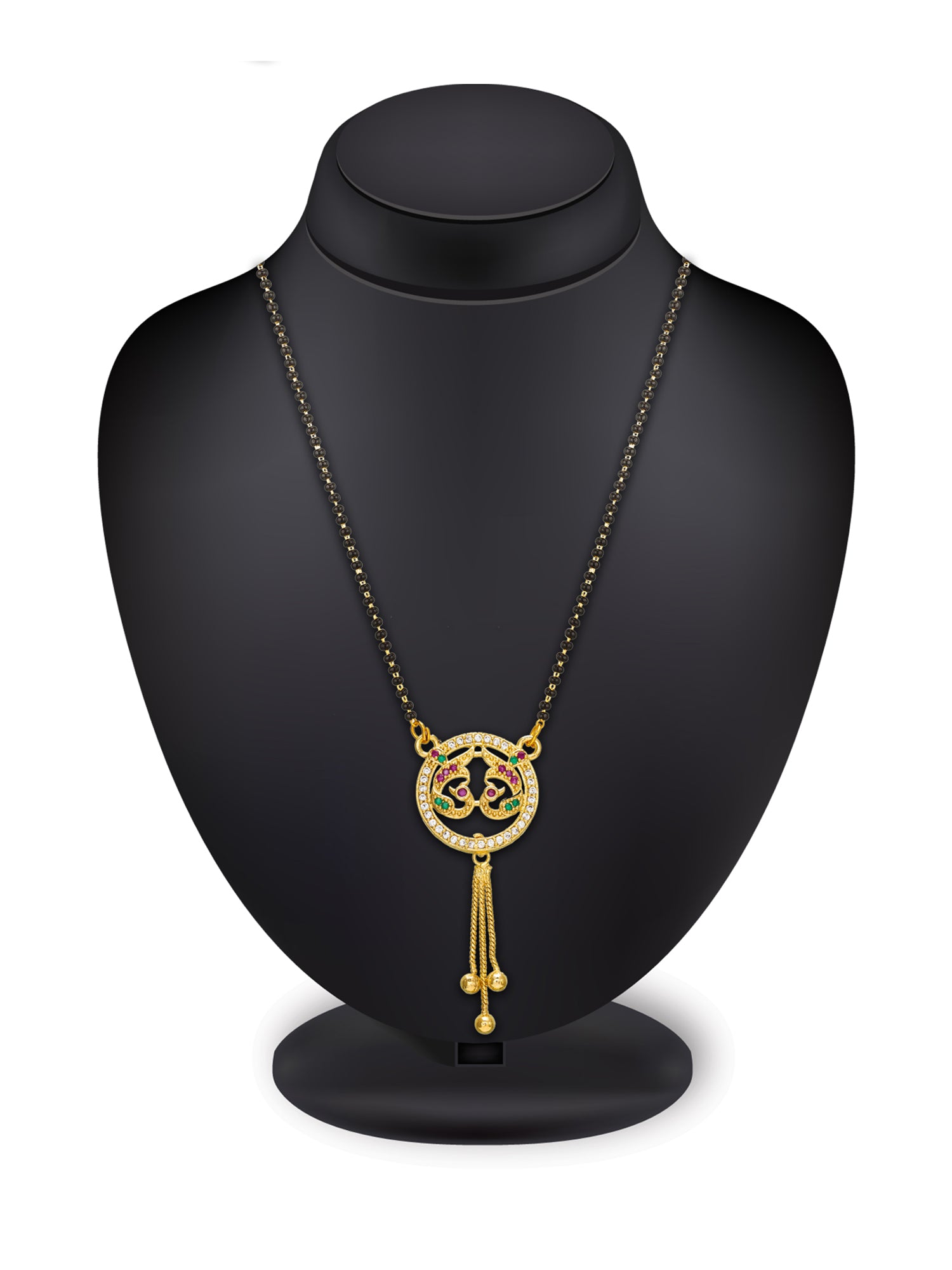 Aadita Twin Peacock Design Mangalsutra