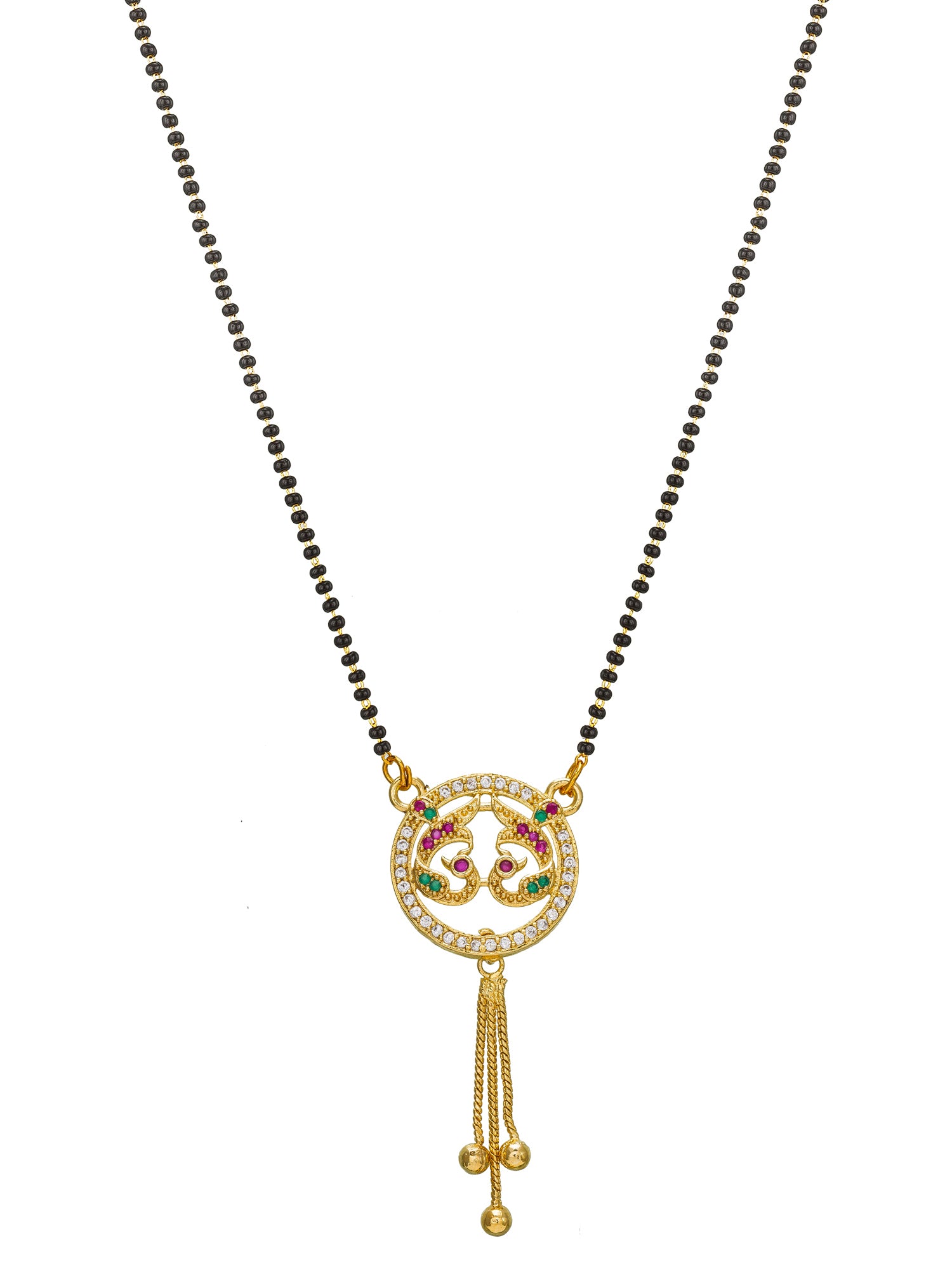 Aadita Twin Peacock Design Mangalsutra