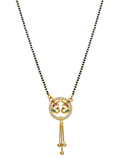 Aadita Twin Peacock Design Mangalsutra