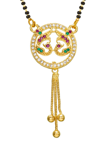 Aadita Twin Peacock Design Mangalsutra