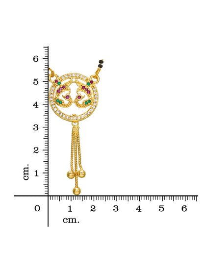 Aadita Twin Peacock Design Mangalsutra