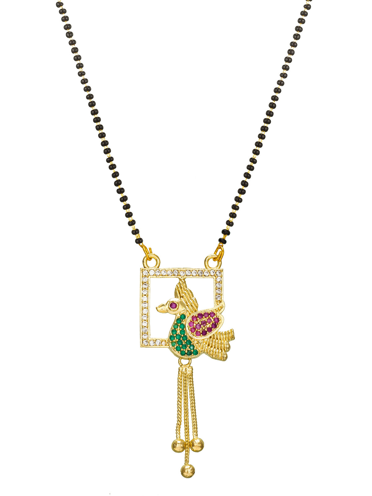 Aadita Square Frame Peacock Mangalsutra