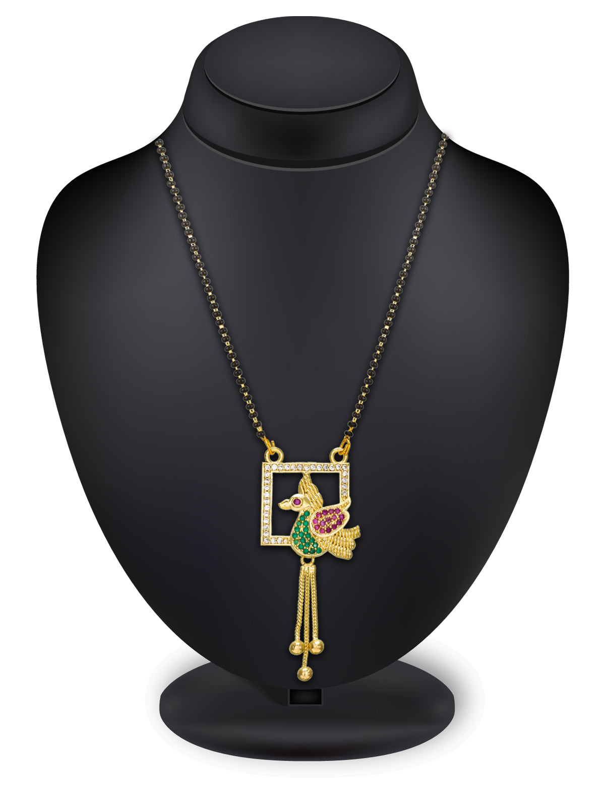 Aadita Square Frame Peacock Mangalsutra