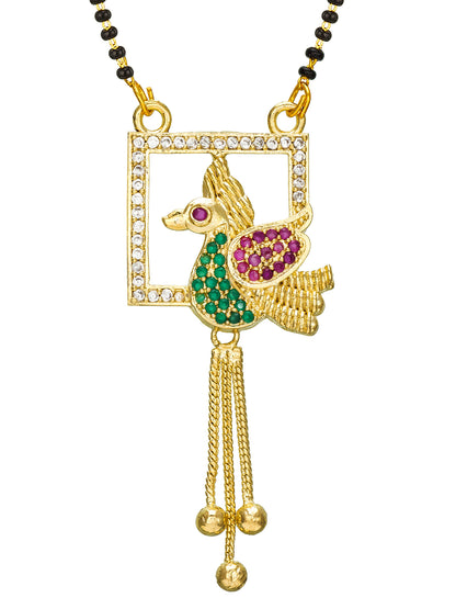 Aadita Square Frame Peacock Mangalsutra