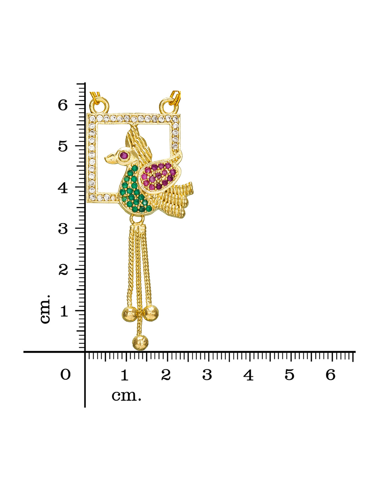 Aadita Square Frame Peacock Mangalsutra