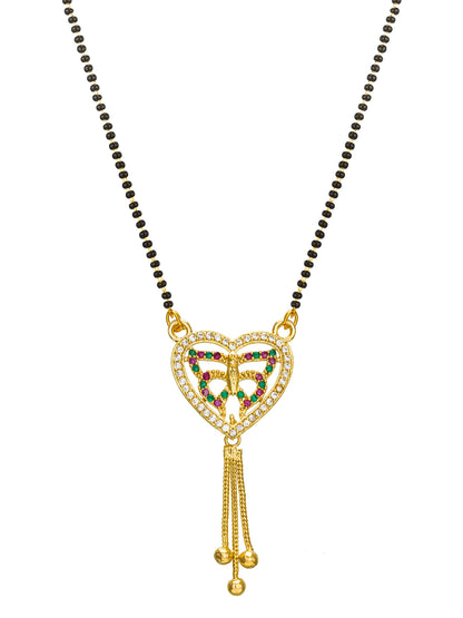 Aadita Heart Shape Butterfly Mangalsutra