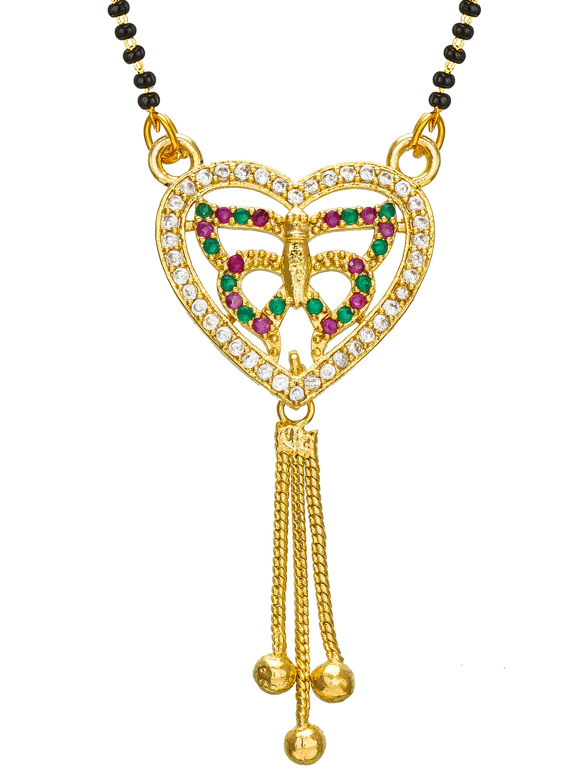 Aadita Heart Shape Butterfly Mangalsutra