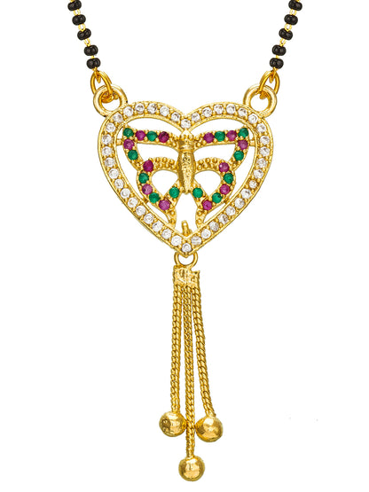 Aadita Heart Shape Butterfly Mangalsutra
