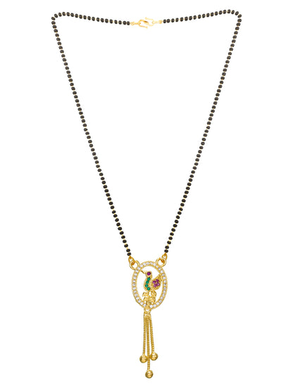 Aadita Oval Peacock Motif Mangalsutra
