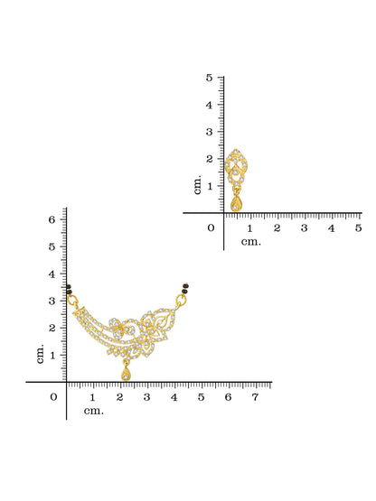 Aadita Asymmetrical Floral Vine Mangalsutra Set