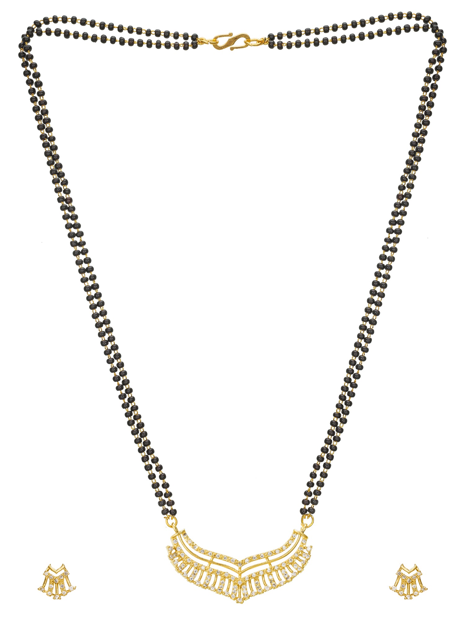 Aadita Structured Chevron V-Shape Mangalsutra Set