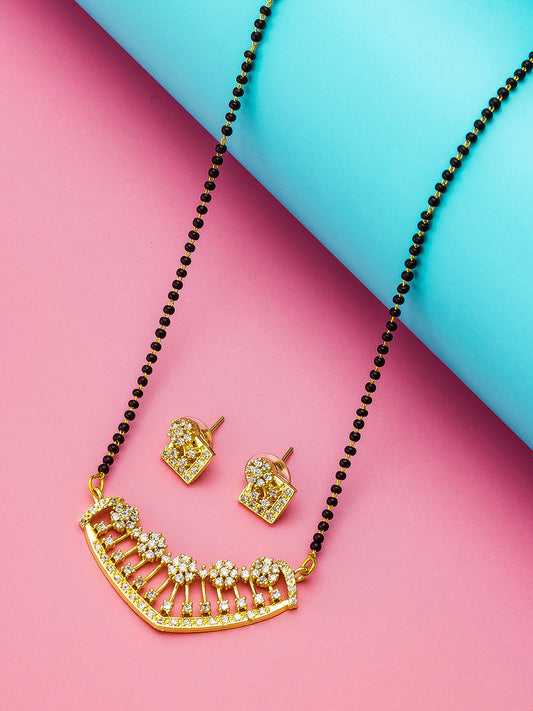 Aadita Ornate Floral Lattice Mangalsutra Set