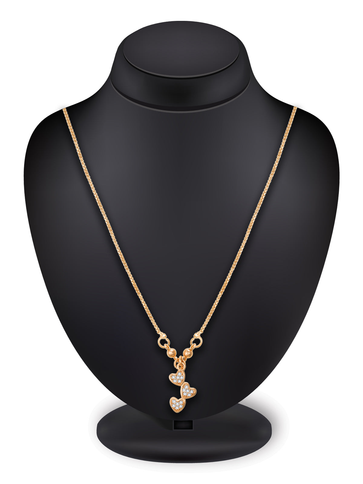 Aadita Triple Heart Cascade Pendent
