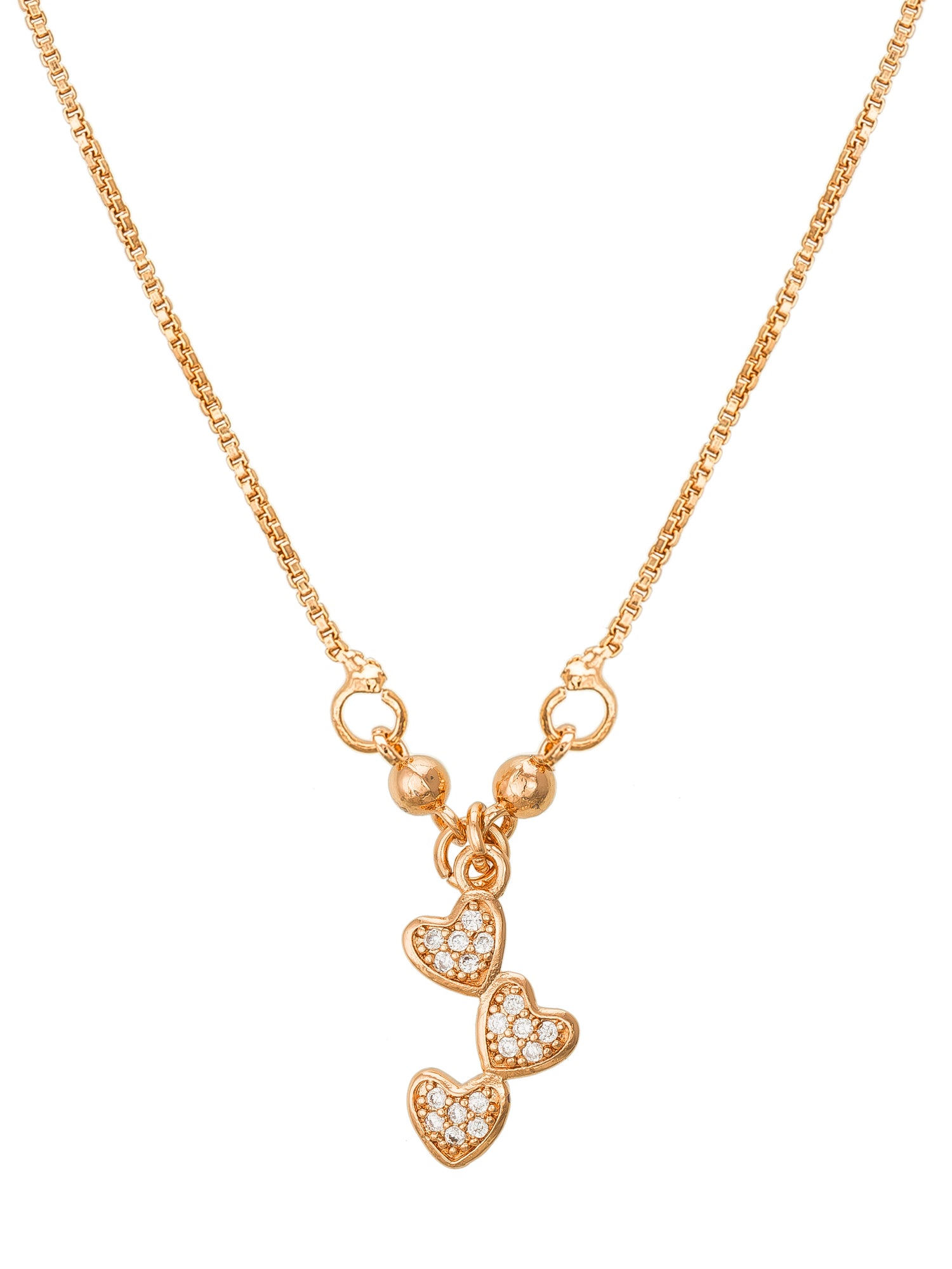 Aadita Triple Heart Cascade Pendent