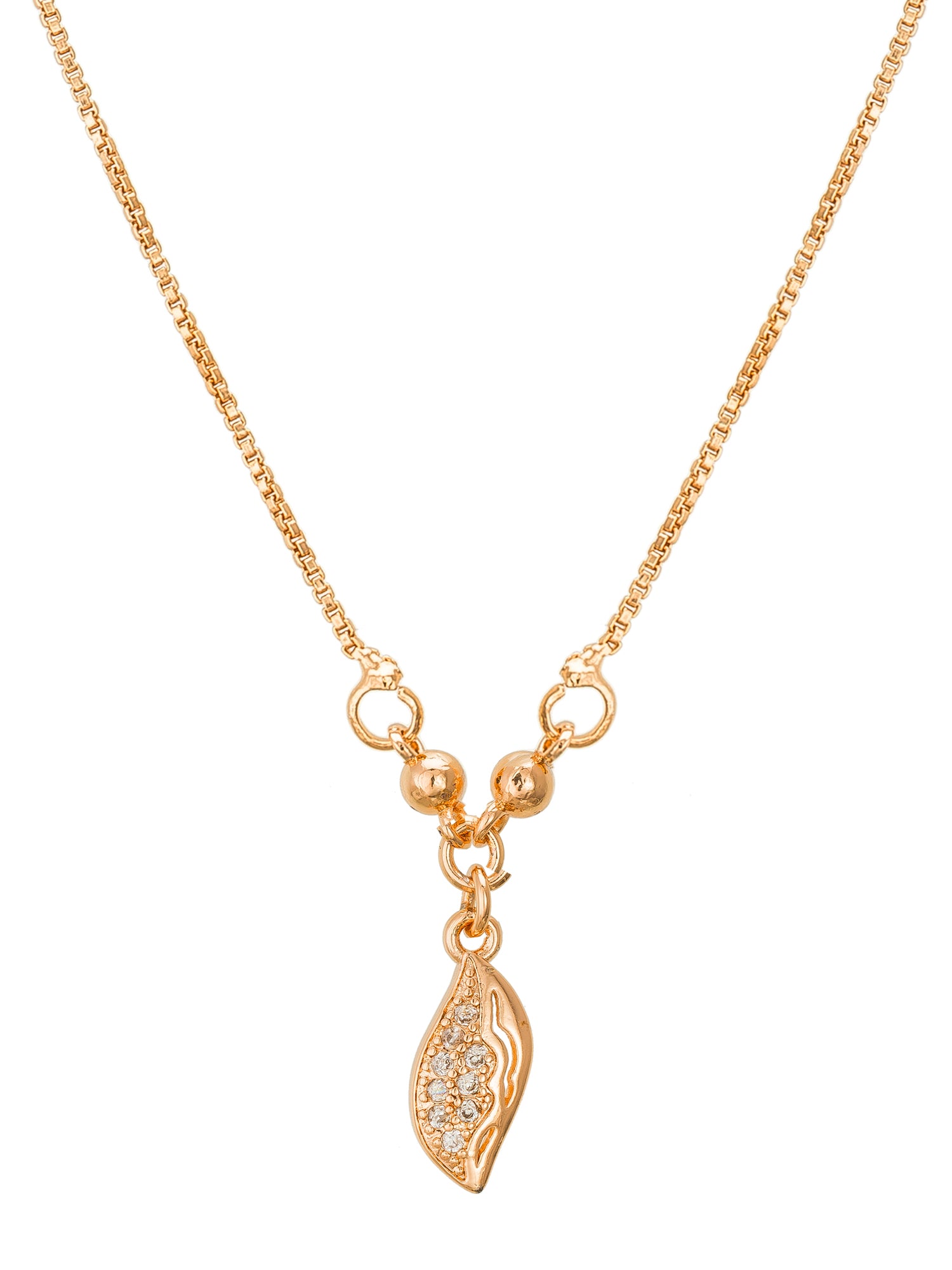 Aadita Crystal Leaf Drop Pendent
