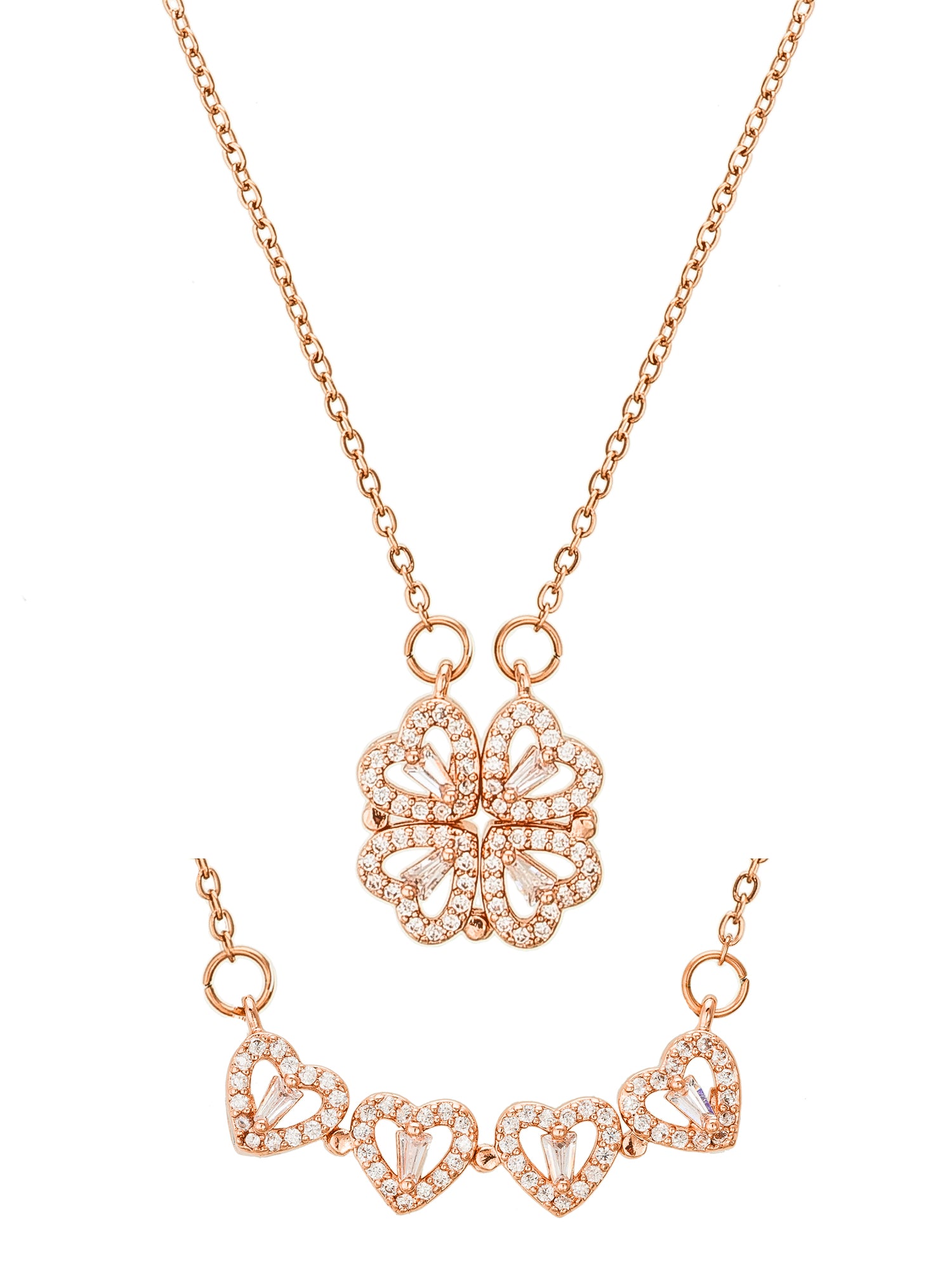 Aadita Convertible Magnetic Heart Clover Pendent