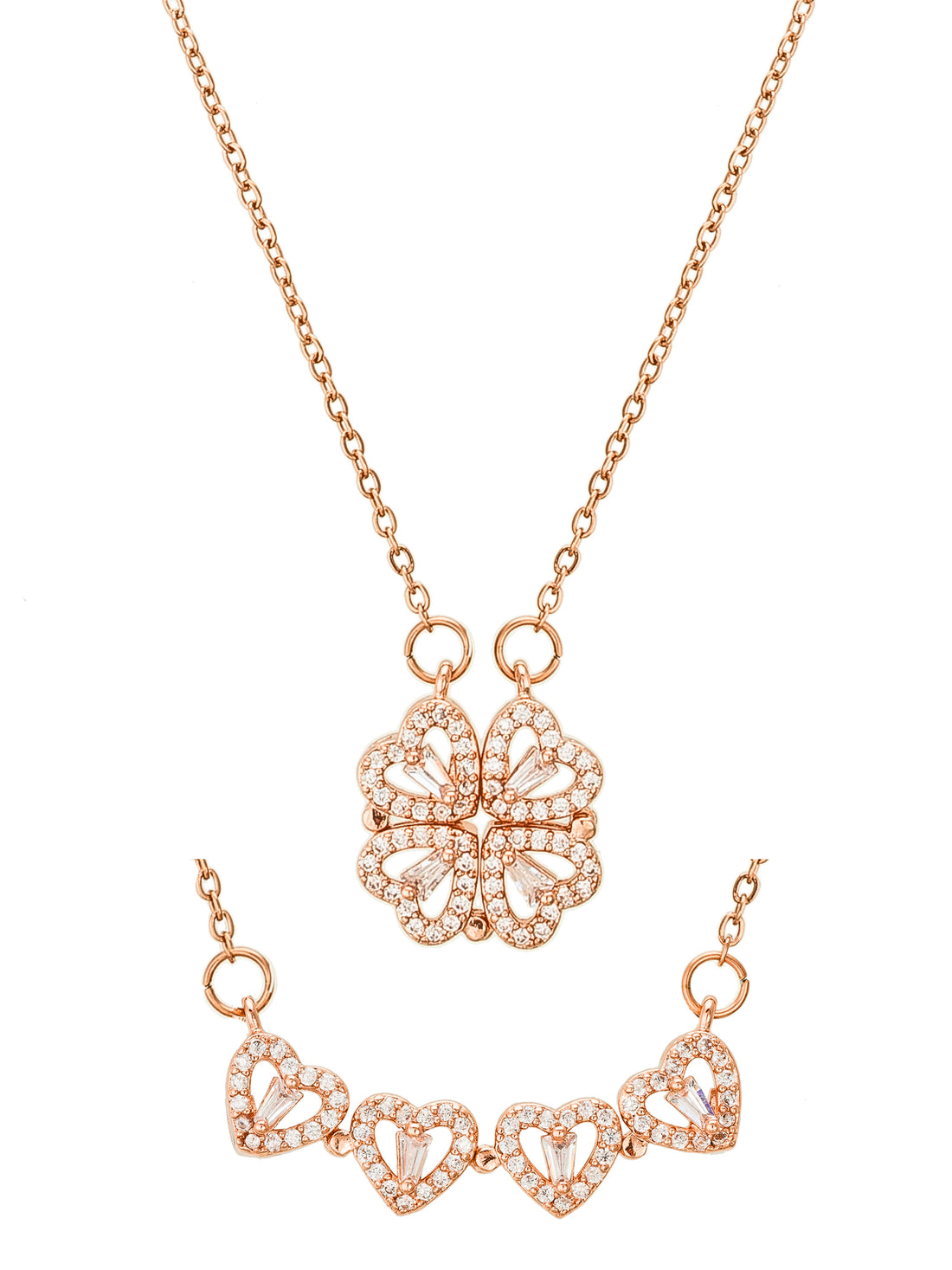 Aadita Convertible Magnetic Heart Clover Pendent