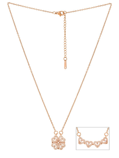 Aadita Convertible Magnetic Heart Clover Pendent