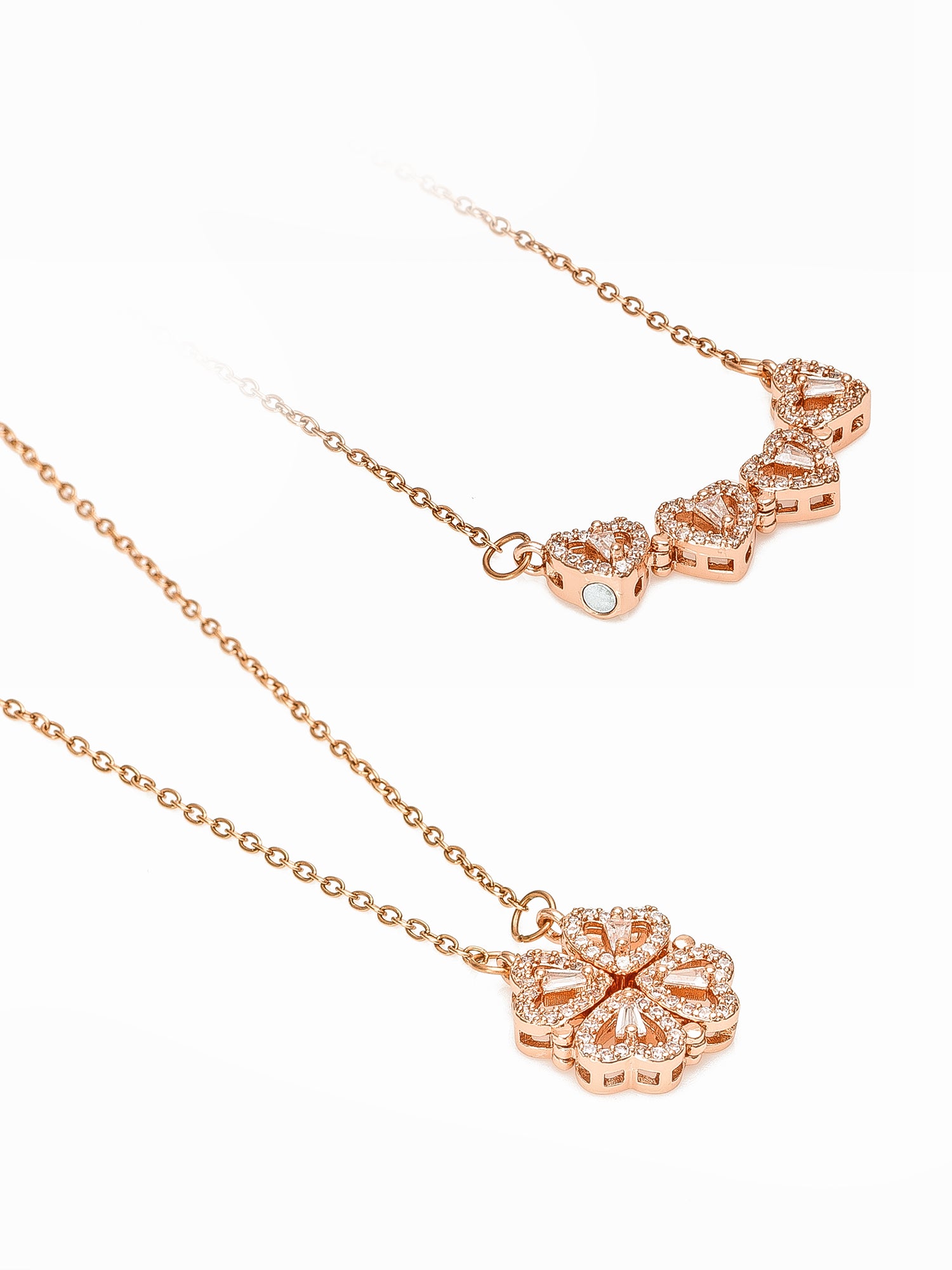Aadita Convertible Magnetic Heart Clover Pendent