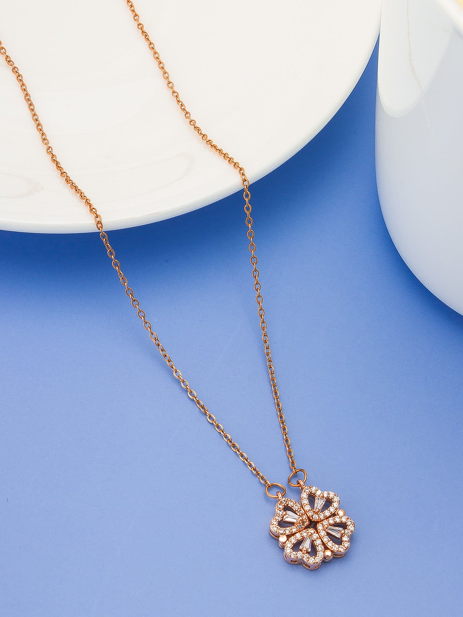 Aadita Convertible Magnetic Heart Clover Pendent