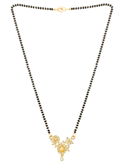 Aadita Floral Cluster Asymmetrical Mangalsutra