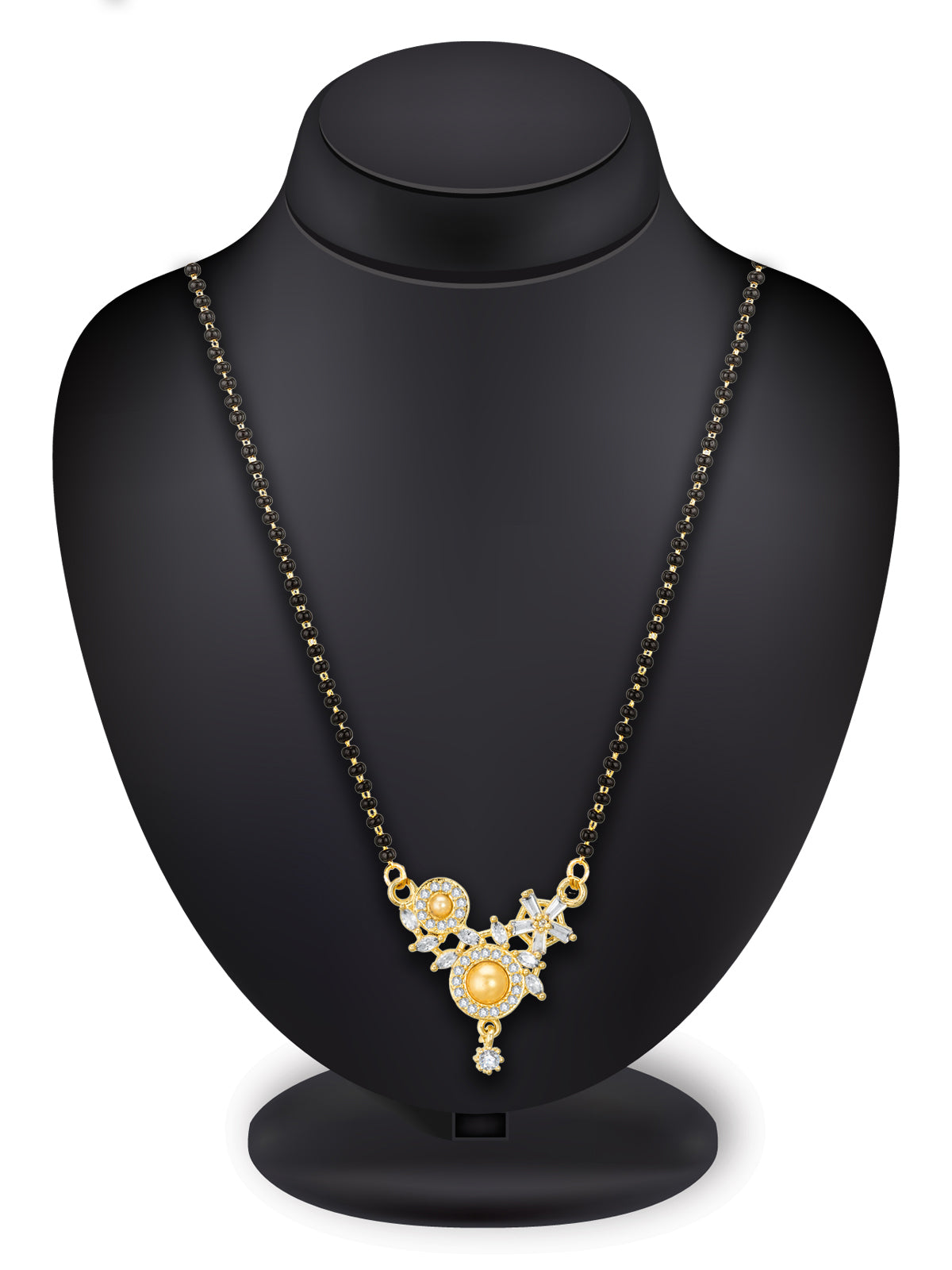 Aadita Floral Cluster Asymmetrical Mangalsutra