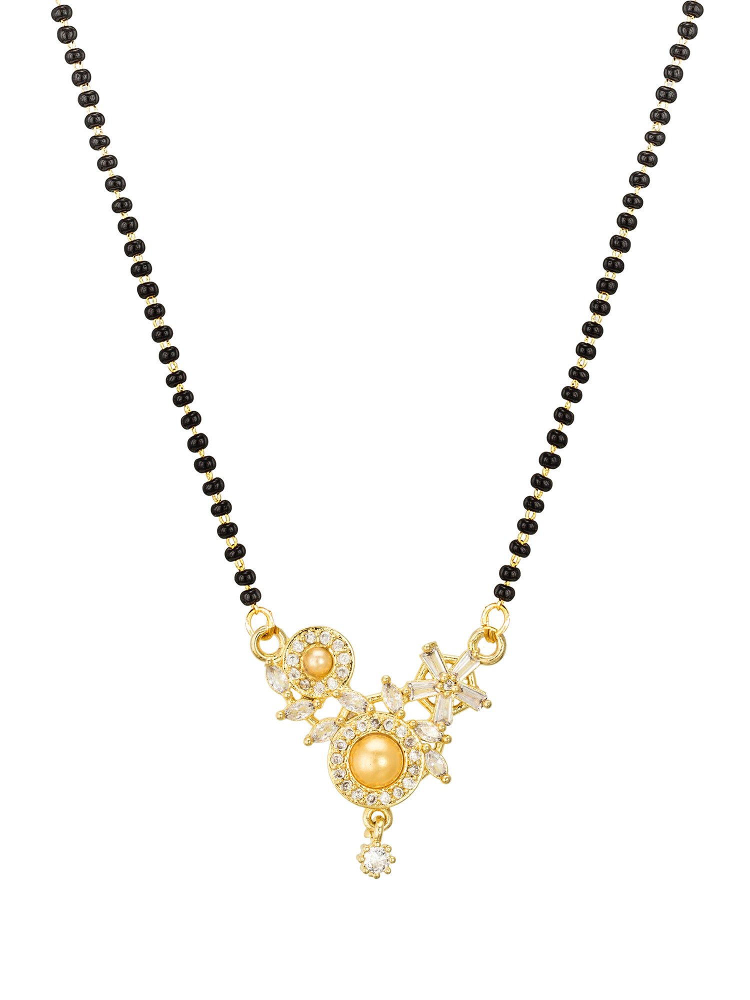 Aadita Floral Cluster Asymmetrical Mangalsutra