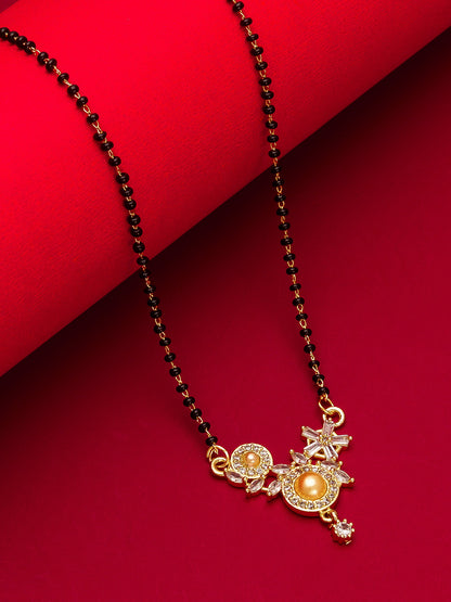 Aadita Floral Cluster Asymmetrical Mangalsutra