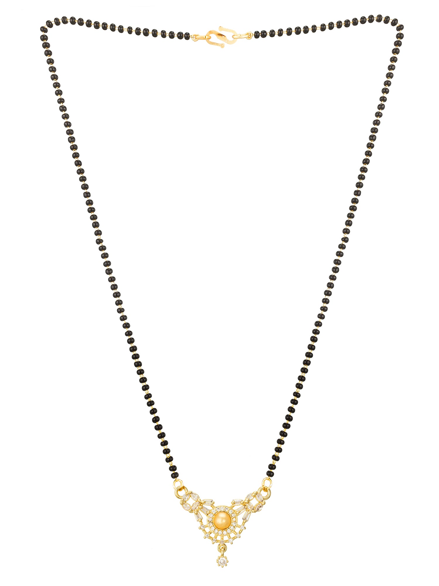 Aadita Arched Pearl & Stone Mangalsutra