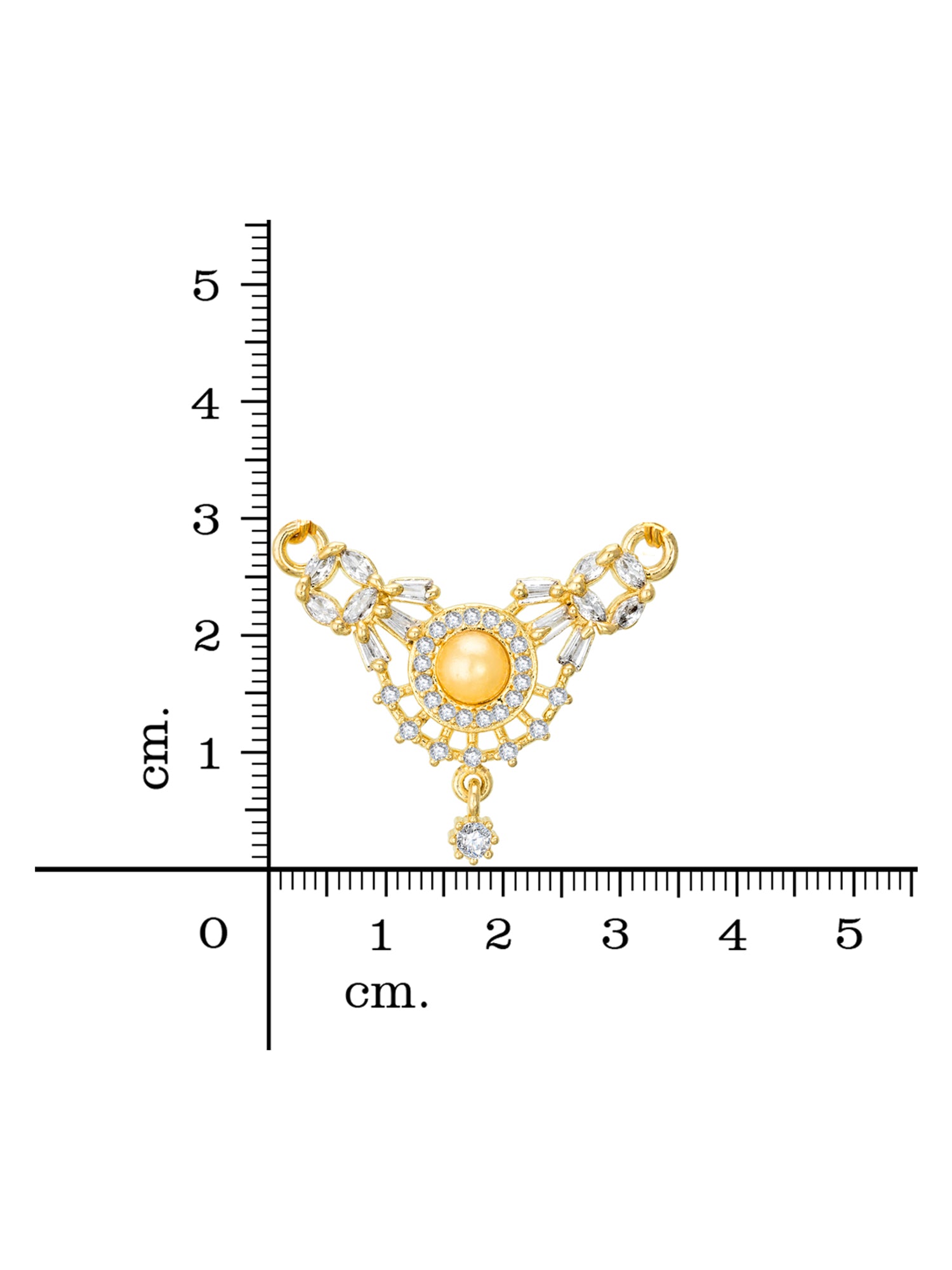 Aadita Arched Pearl & Stone Mangalsutra