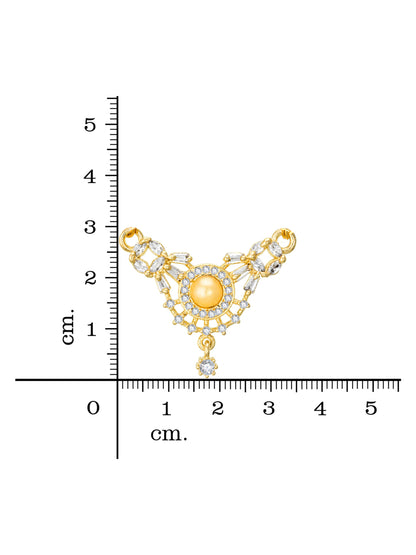 Aadita Arched Pearl & Stone Mangalsutra