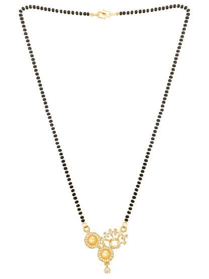 Aadita Contemporary Pearl & Crystal Mangalsutra