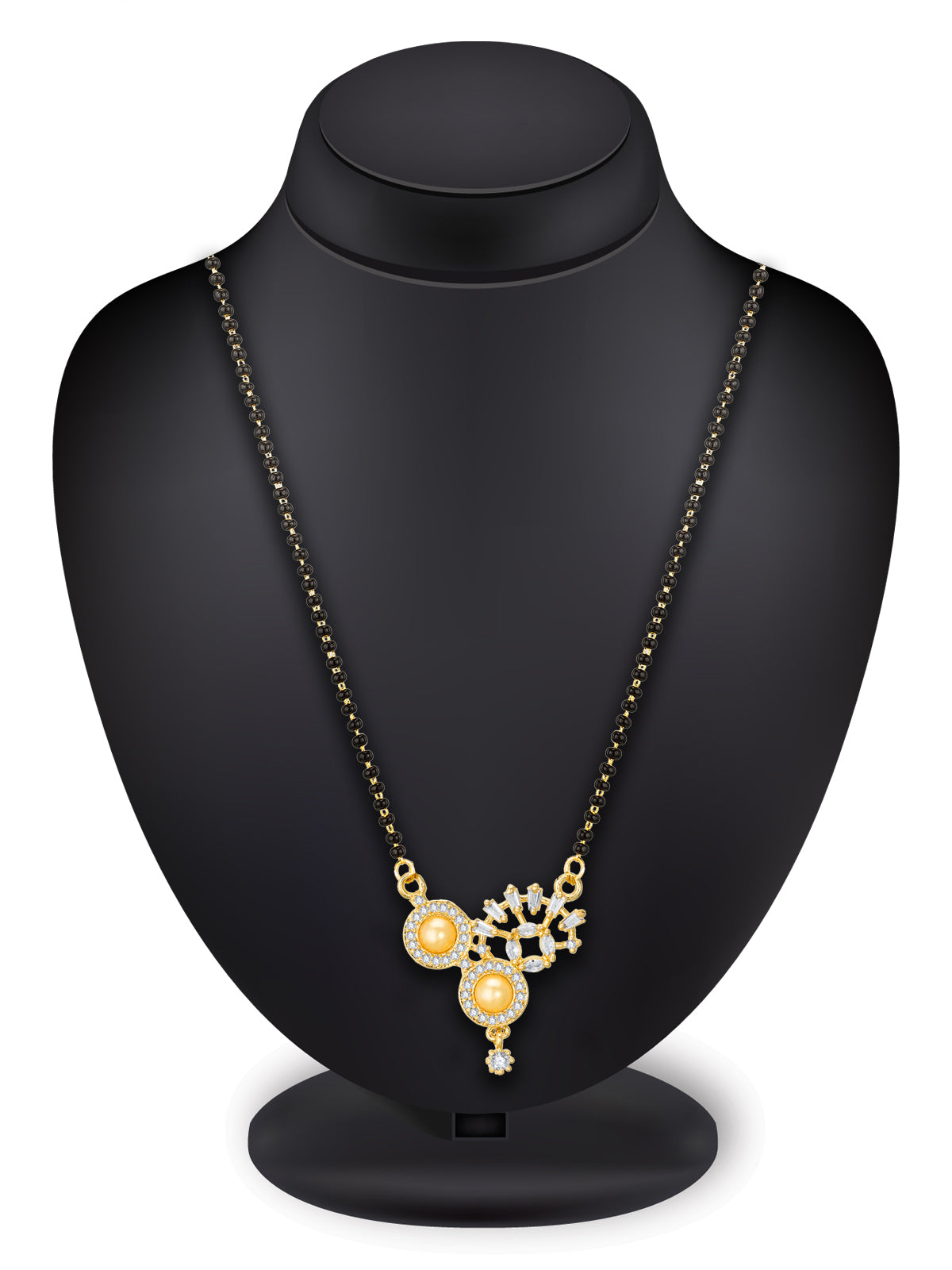 Aadita Contemporary Pearl & Crystal Mangalsutra