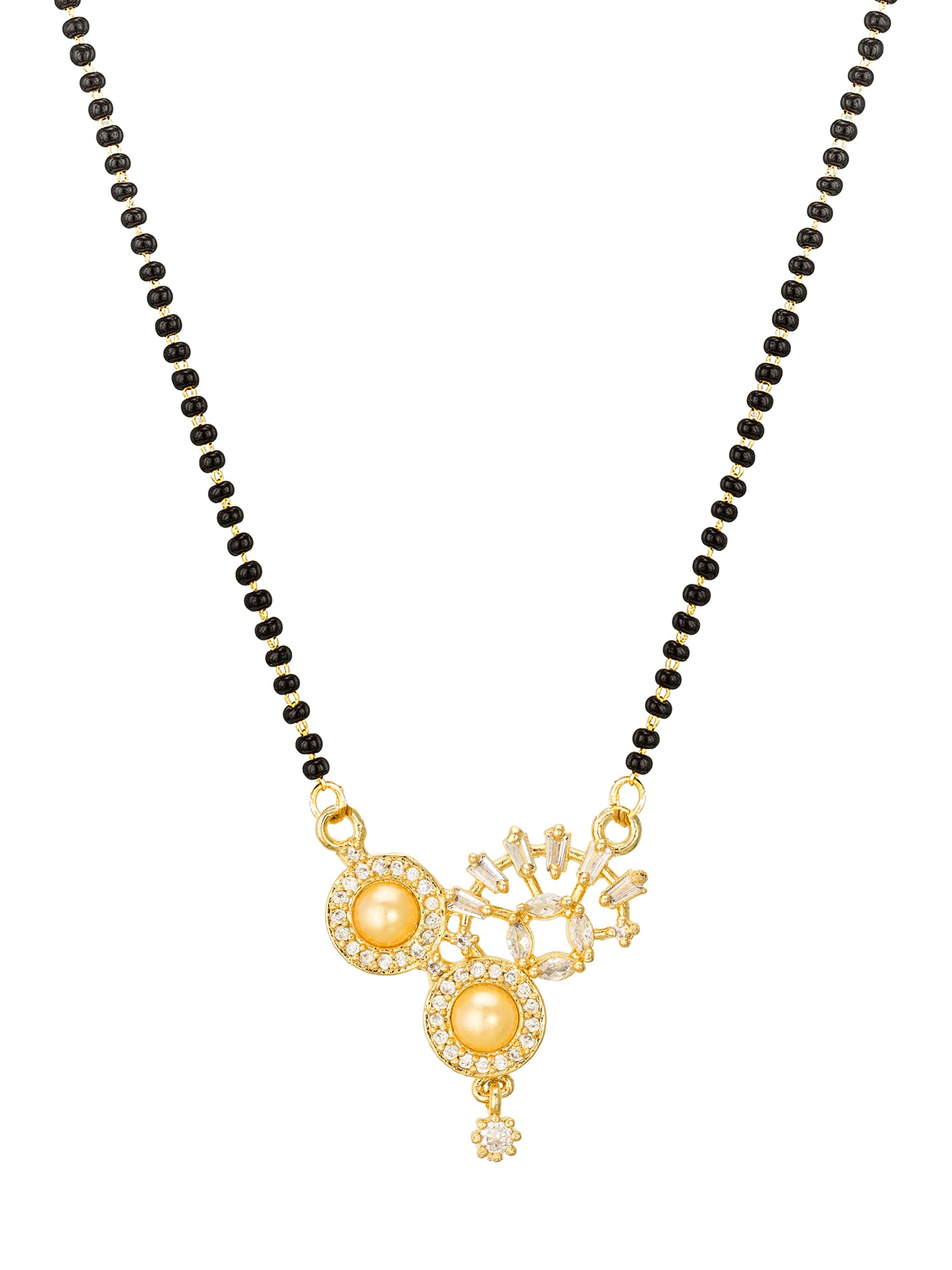 Aadita Contemporary Pearl & Crystal Mangalsutra
