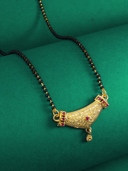 Aadita Royal Textured Arch Mangalsutra