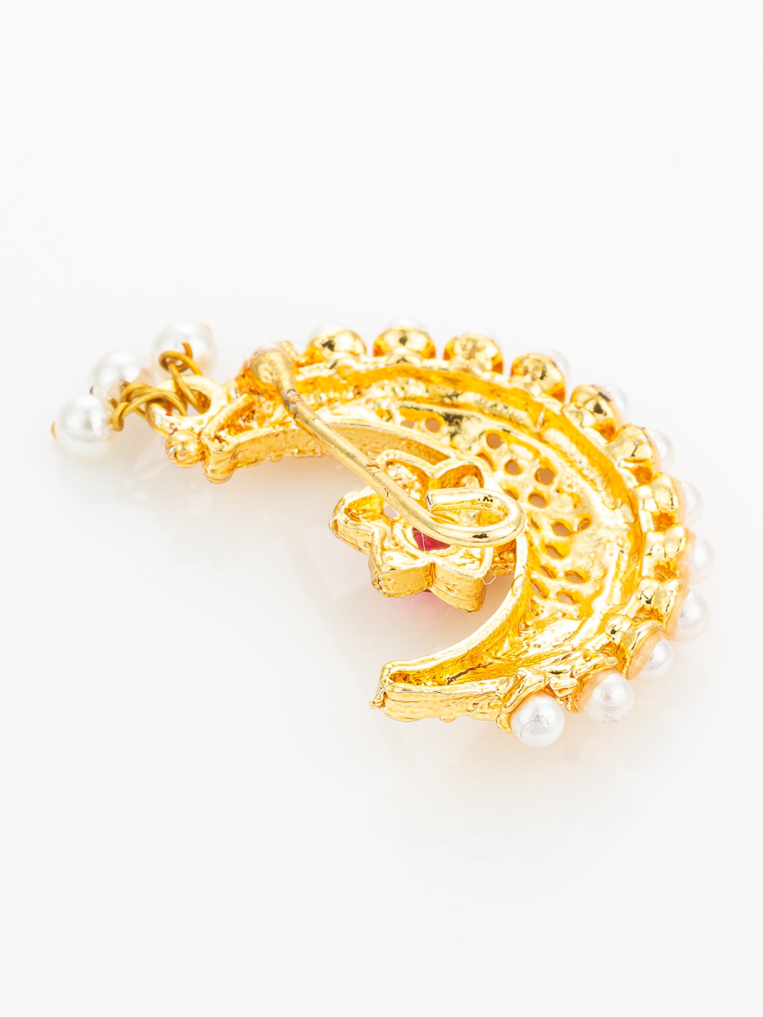 Aadita Floral Pearl Drop Nath