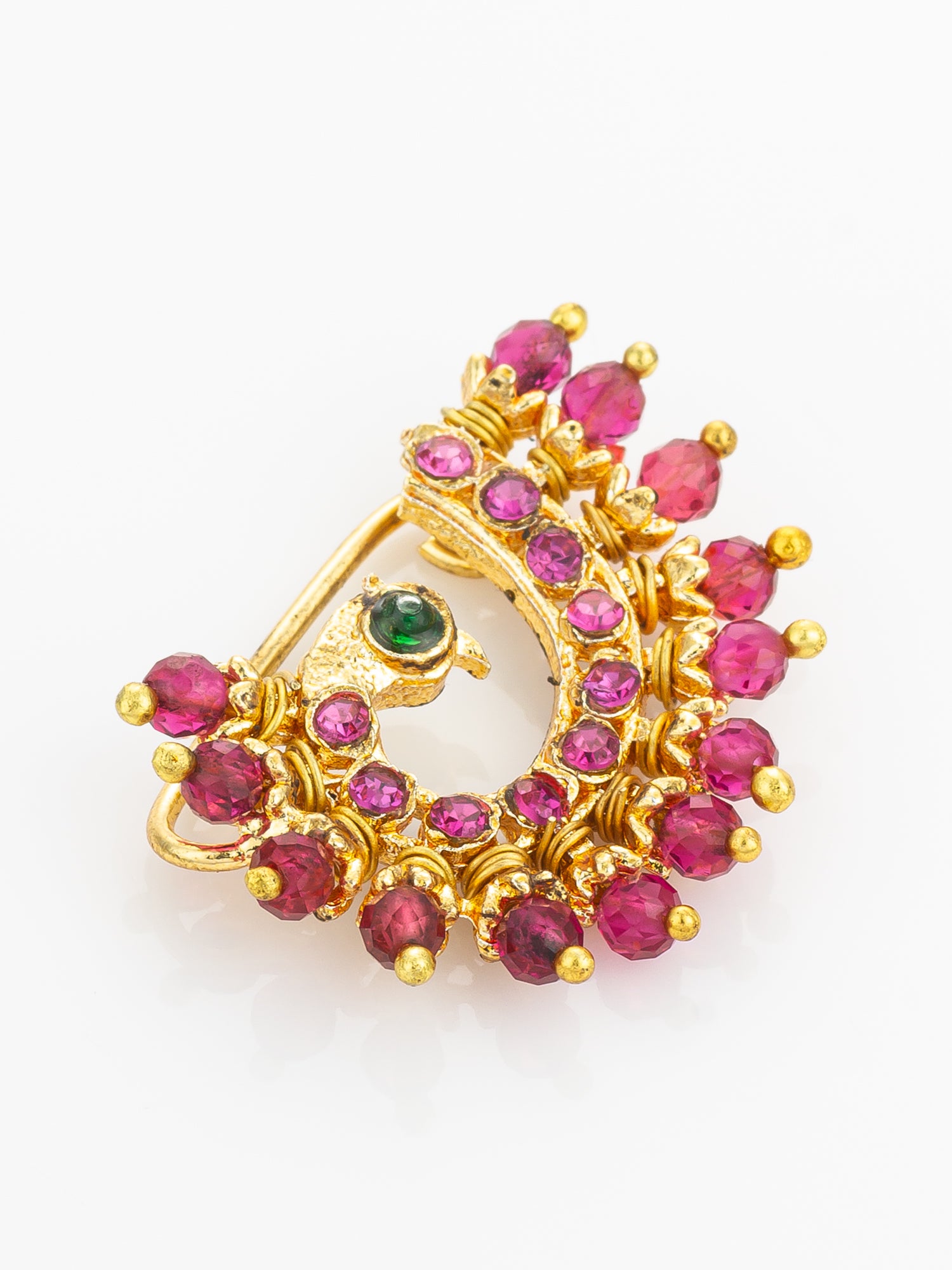 Aadita Ruby Tone Stone Nath